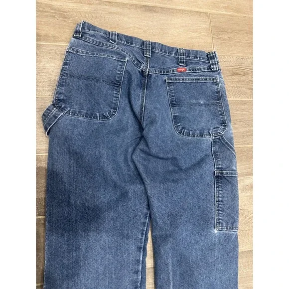 Wrangler 94 Relaxed Fit Jeans Mens 34x32 Blue Straight Leg Denim Cotton Blend - Picture 4 of 6